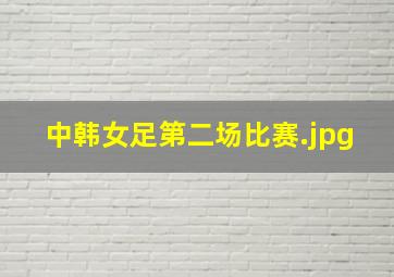 中韩女足第二场比赛