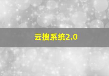 云搜系统2.0