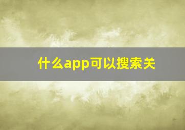 什么app可以搜索关