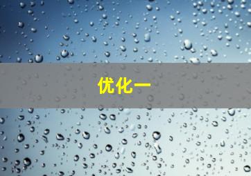 优化一
