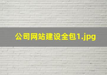 公司网站建设全包
