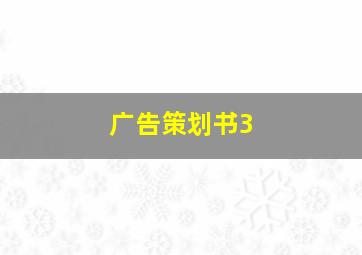 广告策划书3