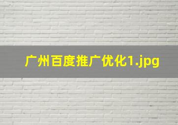 广州百度推广优化