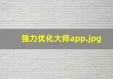 强力优化大师app