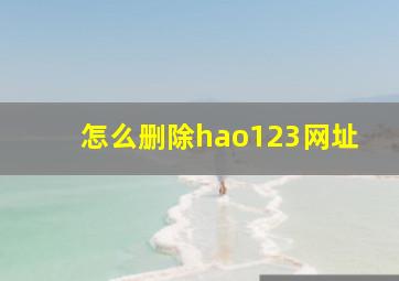 怎么删除hao123网址