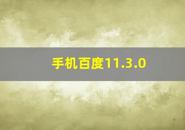 手机百度11.3.0