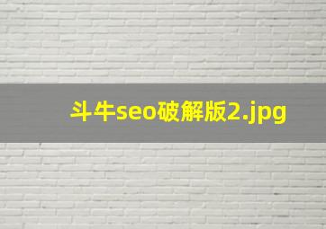 斗牛seo破解版