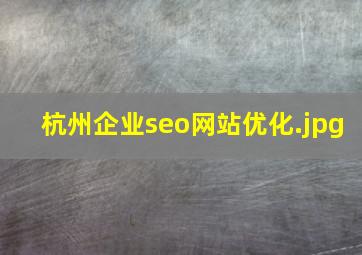 杭州企业seo网站优化