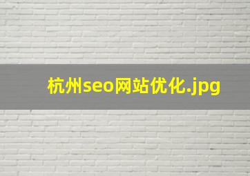 杭州seo网站优化