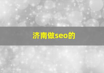 济南做seo的