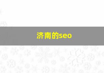 济南的seo