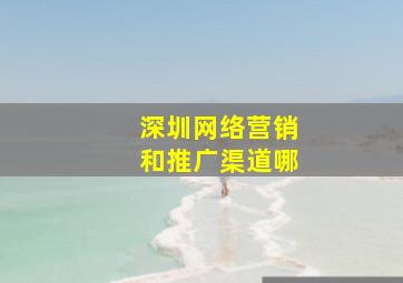 深圳网络营销和推广渠道哪