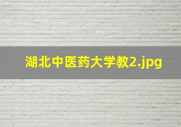 湖北中医药大学教