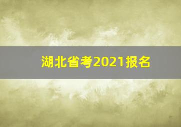 湖北省考2021报名