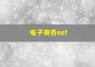 电子商务set