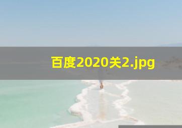 百度2020关