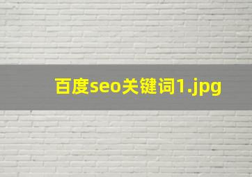 百度seo关键词