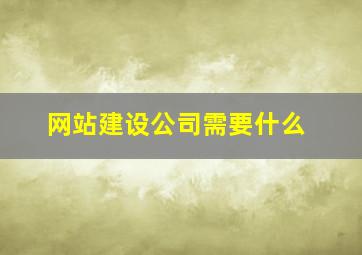 网站建设公司需要什么