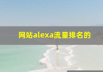 网站alexa流量排名的