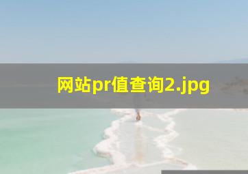 网站pr值查询