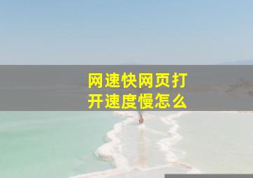 网速快网页打开速度慢怎么