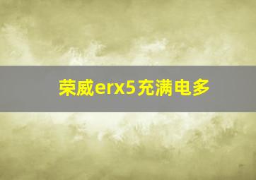 荣威erx5充满电多