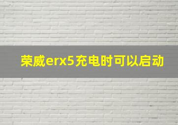 荣威erx5充电时可以启动