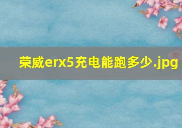 荣威erx5充电能跑多少