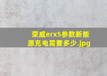 荣威erx5参数新能源充电需要多少