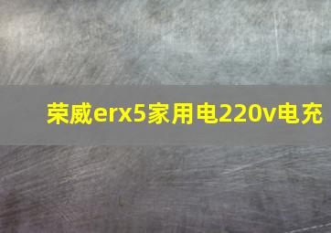 荣威erx5家用电220v电充