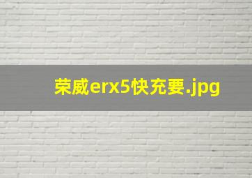 荣威erx5快充要