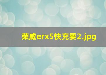 荣威erx5快充要