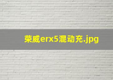 荣威erx5混动充