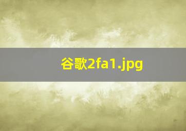 谷歌2fa