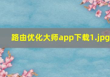 路由优化大师app下载