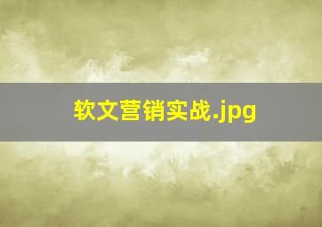 软文营销实战