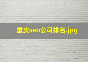 重庆seo公司排名