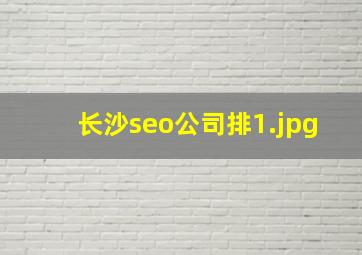 长沙seo公司排