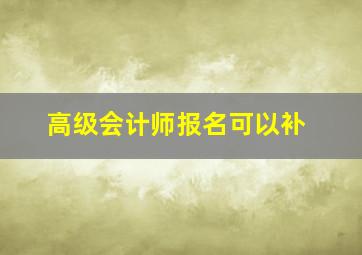 高级会计师报名可以补