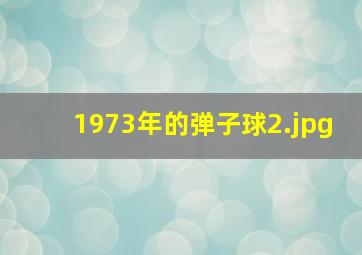 1973年的弹子球