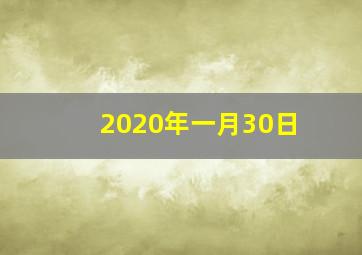 2020年一月30日