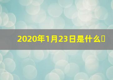 2020年1月23日是什么�