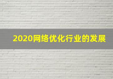 2020网络优化行业的发展