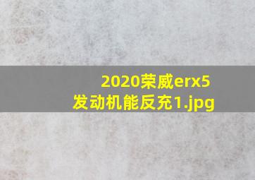 2020荣威erx5发动机能反充