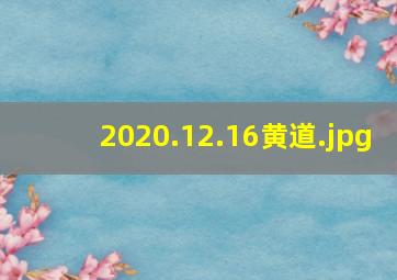 2020.12.16黄道