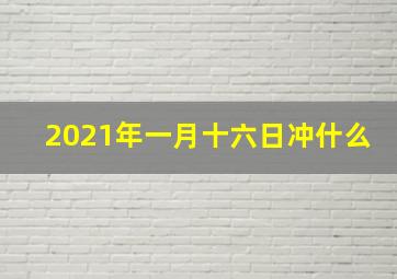 2021年一月十六日冲什么