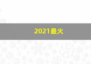 2021最火