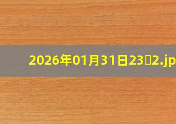 2026年01月31日23�