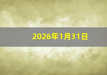 2026年1月31日