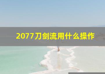 2077刀剑流用什么操作